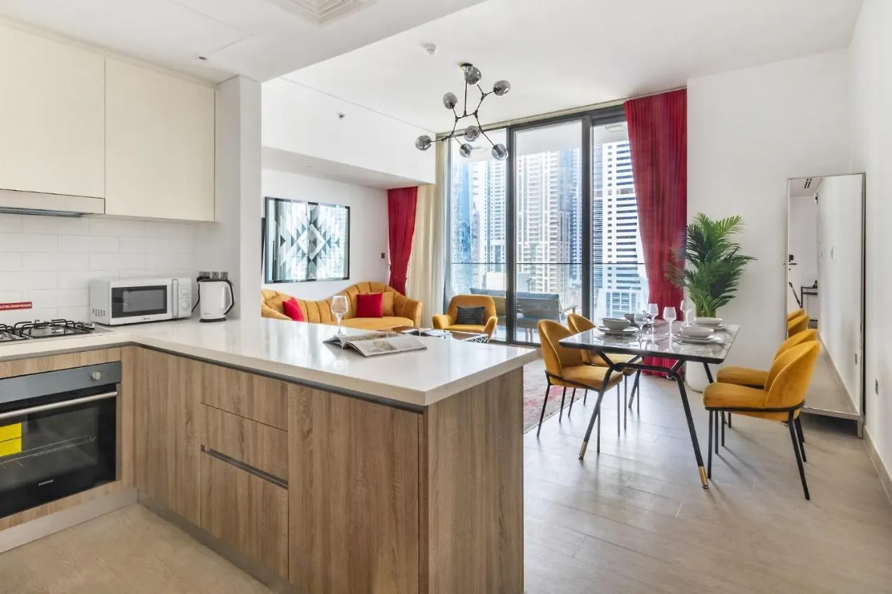 Vivid 2-Bedroom Marina View Dubai Apartment